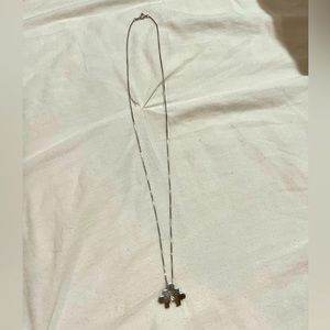 Vintage Kay jewelers pendant with single diamond insert 14K